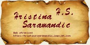 Hristina Saramandić vizit kartica